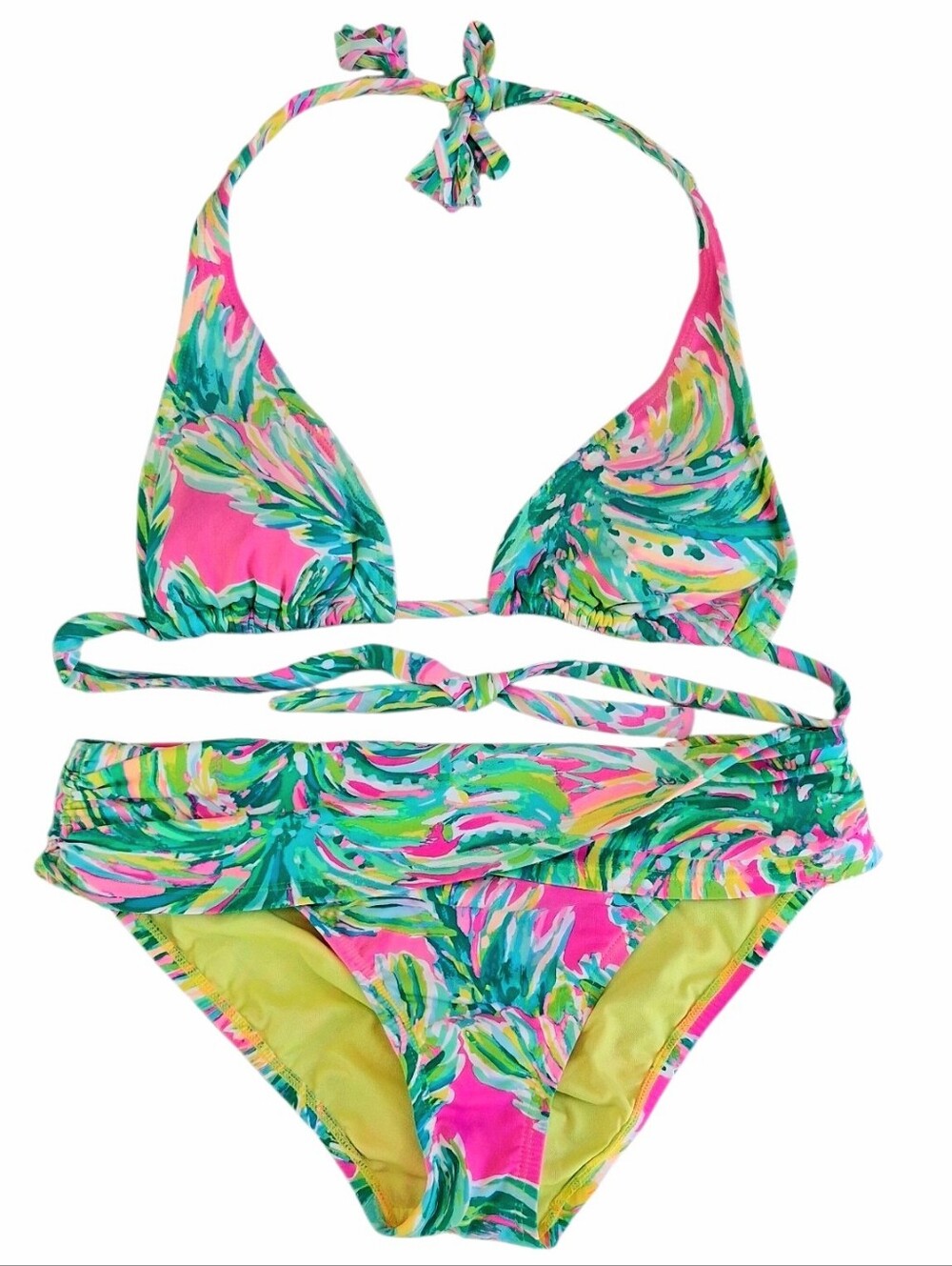 Lilly Pulitzer Bikini Swimsuit Set Multi Shady Lady Top 4 Bottoms 6 - Picture 2 of 11